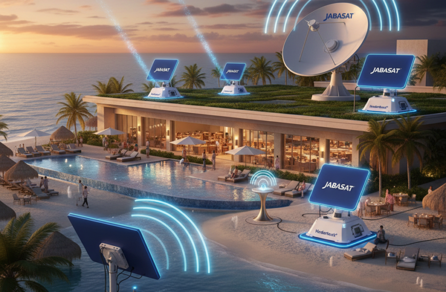 🛰️ JabaSat: Redes Satelitales de Respaldo para Hoteles | Continuidad del Negocio y Wi-Fi de Largo Alcance
