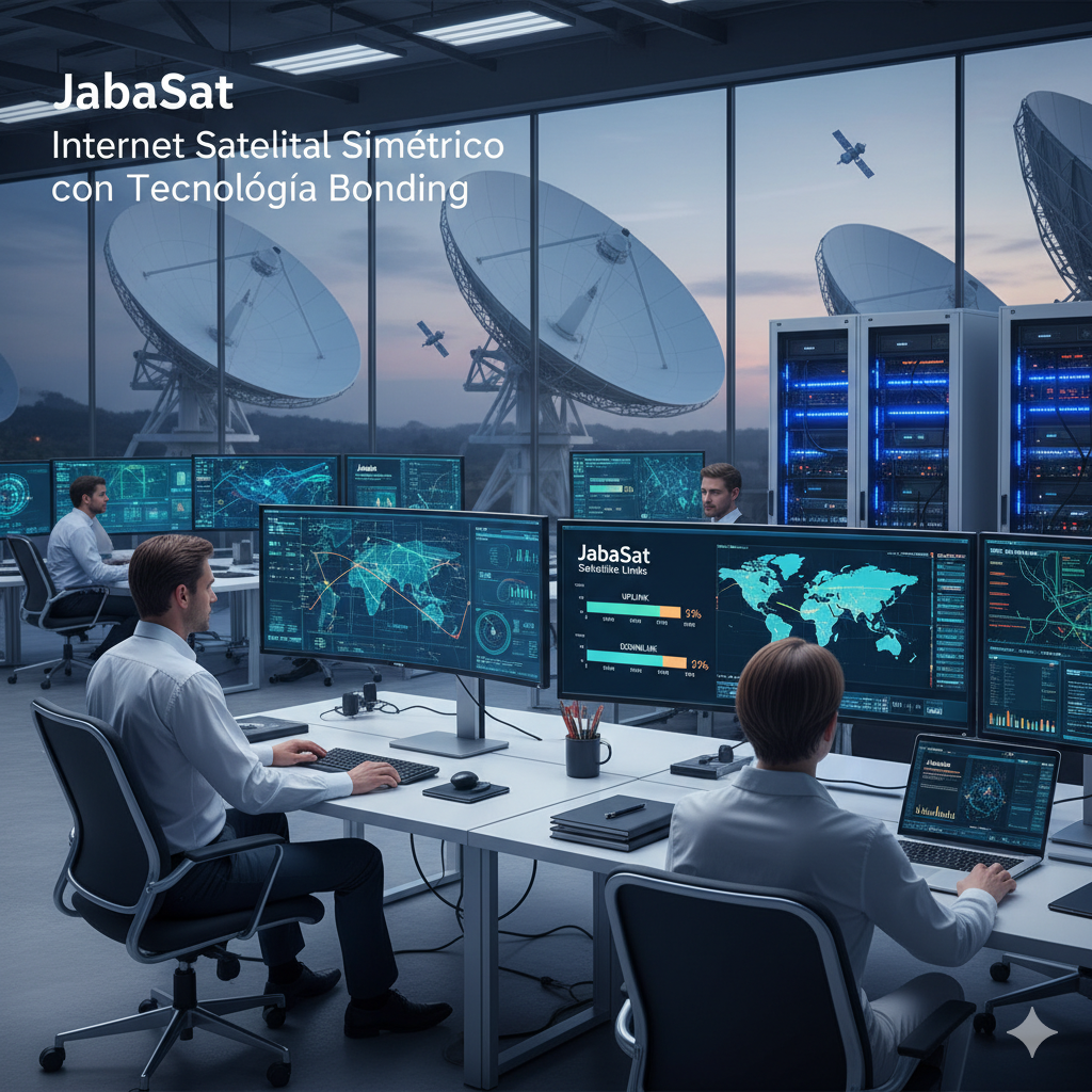 JabaSat Internet Satelital Simétrico con Tecnología Bonding: Conectividad de Misión Crítica para Redes Industriales y Privadas