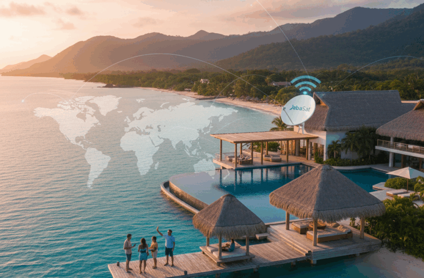 ¿Tu hotel está en una zona remota? Descubre cómo JabaSat transforma la Hotelería y el Turismo con Internet Satelital de alta velocidad y HotSpot WiFi. Garantiza conectividad ininterrumpida y mejora la experiencia del huésped.